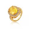 Wholesale Luxury 316L Stainless Steel Geometric CZ Statement Ring