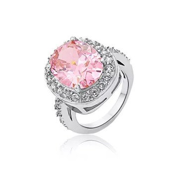 Wholesale Luxury 316L Stainless Steel Geometric CZ Statement Ring