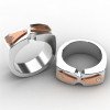 Wholesale Men's Minimalist 316L Stainless Steel Linear Band Ring