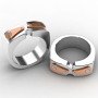 Wholesale Men's Minimalist 316L Stainless Steel Linear Band Ring