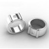 Wholesale Men's Minimalist 316L Stainless Steel Linear Band Ring