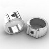 Wholesale Men's Minimalist 316L Stainless Steel Linear Band Ring