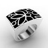 Wholesale Bold 316L Stainless Steel Chunky Geometric Enamel Ring
