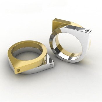 Wholesale Men's Minimalist 316L Stainless Steel Linear Band Ring