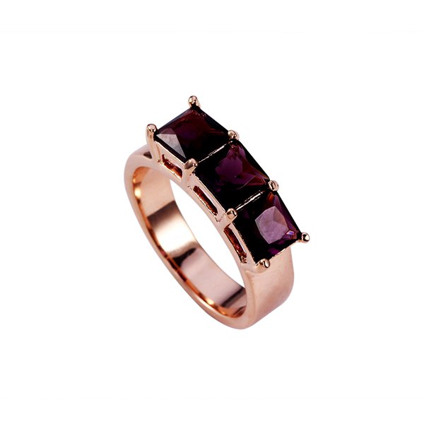 Wholesale 316L Stainless Steel Colorful CZ Birthstone Eternity Ring