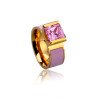 Wholesale 316L Stainless Steel Colorful CZ Birthstone Eternity Ring