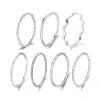 Wholesale Minimalist Open Layered Band Silver Ring For Daily Wear